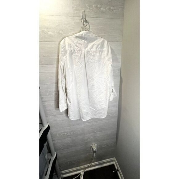 a.n.a Womens White Long Sleeve Regular Fit Button-Down Shirt‎ - Picture 6 of 7